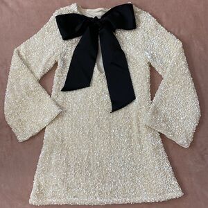 H&M sequined tie back dress